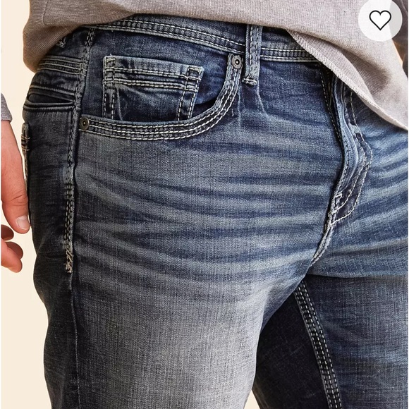 BKE Tyler Relaxed Fit Stretch Jean's in Nick 40X34 dark wash - Picture 3 of 12